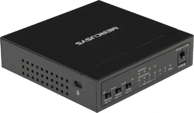 MS106P - 6-портовый настольный коммутатор 10/100 Мбит/с с 4 портами PoE+. Порты: 4 х 10/100 Мбит/с PoE+ Ports, 2 ? порта 10/100 Мбит/с без PoE, Mercusys