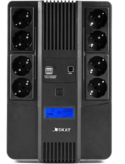 ИБП Бастион 8933, SKAT-UPS 800-AID-IN-1x9-8, 480Вт, LCD