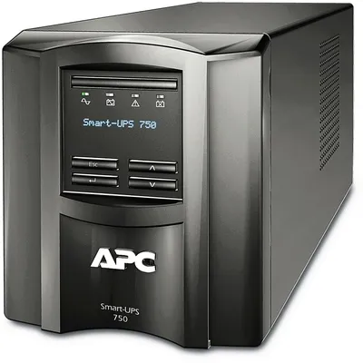 SMT750IC - Источник бесперебойного питания, APC, Smart-UPS SMT750IC, Линейно-интерактивный, Напольный, Мощность 750ВА/500Вт, 230В, Вых: 6 x IEC C13, RBC48, SmartConnect Port+SmartSlot, AVR, LCD, Чёрный
