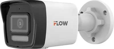 IP-камера IFLOW F-IC-1182CM(2.8mm), уличная, 8Мп, 2.8мм, ИК+белый свет до 30м, PoE