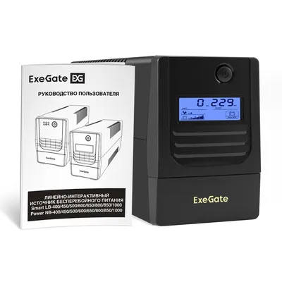 ИБП ExeGate EX299506RUS, Smart LB-1000, 1000VA/650W, LCD, AVR, 2xSchuko