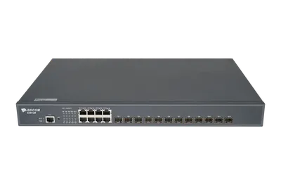 Коммутатор BDCOM S5612E-2AC, L3, 8×1GbE, 12×1/10GE SFP+, 2 встроенных БП