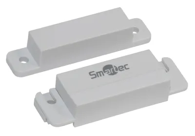 ST-DM121NC-WT - Магнитоконтактный датчик Smartec, НЗ, белый, накладной для деревянных дверей, под винт, зазор 25 мм