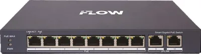 Коммутатор IFLOW F-SW-EM610POE-VM, L2, 8×1GbE PoE, 2×uplink, 110W