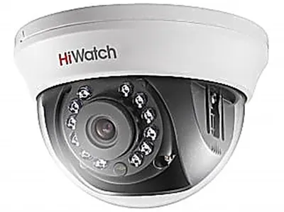 Камера HiWatch DS-T201(B) (3.6 MM), аналоговая, купольная, 2Мп, 3.6мм