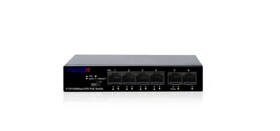 Коммутатор TRASSIR TR-NS1106-60-4POE, 4×PoE, 60W