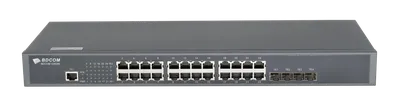 Управляемый коммутатор уровня 3 BDCOM S2900-24T4X, 24x 10/100/1000Base-T, 4x 1/10GE SFP+, 220VAC