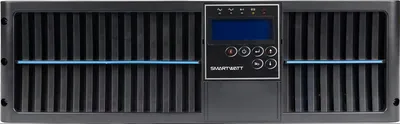 Источник бесперебойного питания SMARTWATT ИБП онлайн, чистый синус, мощность 10000/10000 ВА/Вт, стоечный/напольный, LCD дисплей, порт USB, EPO, SNMP слот, клеммная колодка, без АКБ, до 6 внешних батарейных блоков (3703020710011)