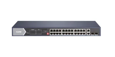 PoE-коммутатор IFLOW F-SW-EU628HPOE-V, L2, 24×PoE, 2×SFP, 370W