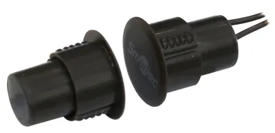 ST-DM030NC-BR - Магнитоконтактный датчик Smartec, НЗ, коричневый, врезной для металлических дверей, зазор 35 мм