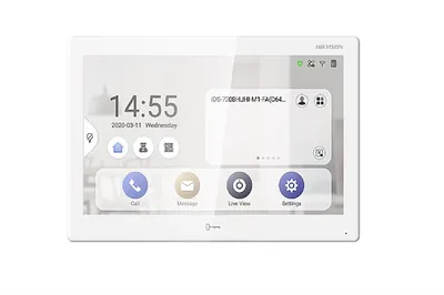 DS-KH9310-WTE1(B) - 7" Android IP-видеодомофон c Wi-Fi, TFT-сенсорный экран, разрешение 1024 × 600(ОС Android 10.0)