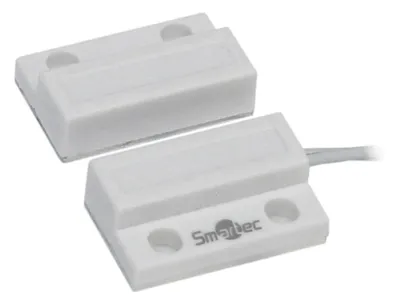 ST-DM110NC-WT - Магнитоконтактный датчик Smartec, НЗ, белый, накладной для деревянных дверей, миниатюрный, зазор 20 мм