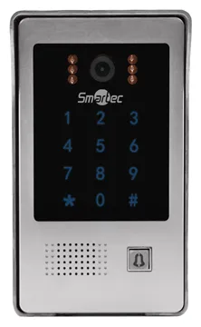 Вызывной блок видеодомофона Smartec ST-DS406C-SL - c автономным контроллером со считывателем EM и клавиатурой, 600 ТВЛ, 4-х проводная линия связи, ИК подсветка, серебряный