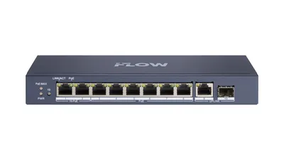 PoE-коммутатор IFLOW F-SW-EU610HPOE-V, L2, 8×PoE, 1×SFP, 110W