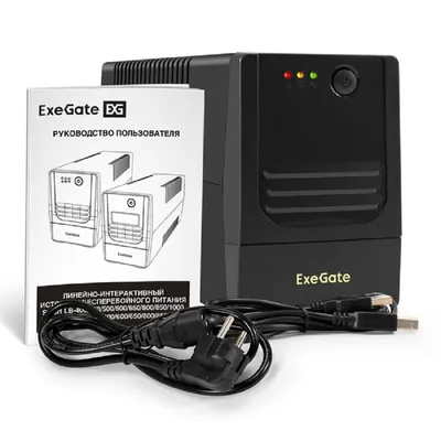 ИБП ExeGate EX299487RUS, 850VA/510W, LED, AVR, 4×C13