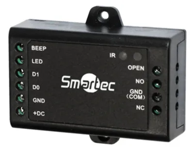 Автономный контроллер Smartec ST-SC011 - c Wiegand-входом: память на 500 пользователей, -40° +60°С, 12 В DC