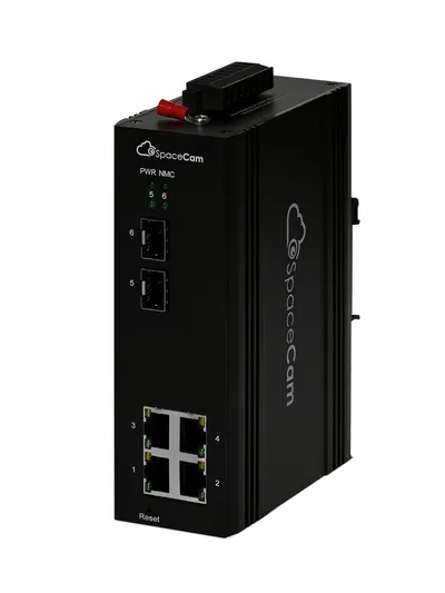 Управляемый PoE коммутатор SpaceCam SC-I-L2-4GP-120-2G(A)