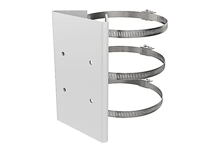 Крепление HIKVISION DS-1673ZJ, на столб, сталь, белый, 67×127×194 мм