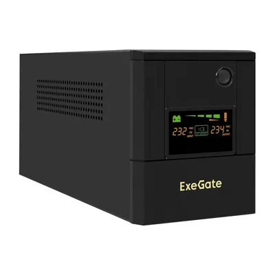 ИБП ExeGate EX299787RUS, Smart LB-2200, 2200 ВА/1300 Вт, LCD, AVR, 4×Schuko, USB