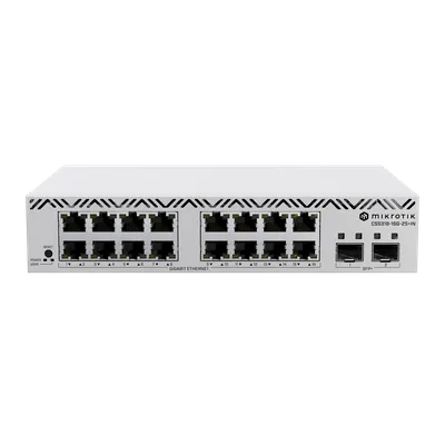 Коммутатор MikroTik CSS318-16G-2S+IN, 16×1GbE, 2×SFP+, SwOS