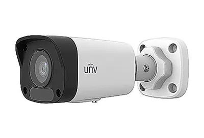 Видеокамера Uniview IP цилиндрическая, 1/2.8" 2 Мп КМОП @ 30 к/с, ИК-подсветка до 30м., 0.01 Лк @F2.0, объектив 4.0 мм, DWDR, 2D/3D DNR, Ultra 265, H.265, H.264, 2 потока, детекция движения, IP67, мет