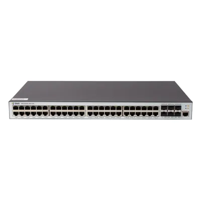 SNR SNR-S5310G-48TX-UPS Управляемый коммутатор уровня 2+, 48 портов 10/100/1000Base-T, 6 портов 1/10G SFP+, встроенный БП ~220V AC, разъем для АКБ 12V с возможностью заряда