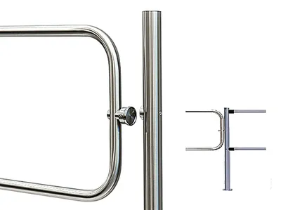 PERCo-BH02 2-05/EL - Стойка с электромагнитным устройством блокировки и с 2-мя отверстиями для крепления патрубков на стороне, противоположной створке
