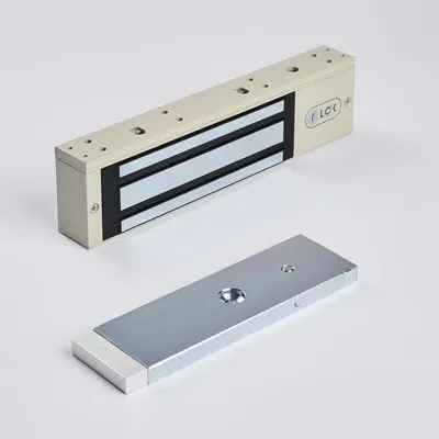 R-Lock RL-EM350-LSG - Электромагнитный замкок, 350кг, DC12/24B, цвет серый, RAL7032 (галечный серый), два датчика втроены в корпус замка: датчик Холла и магнито-контактный датчик
