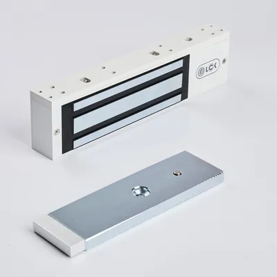 R-Lock RL-EM350-LSW - Электромагнитный замкок, 350кг, DC12/24B, цвет белый, RAL9016(белый), два датчика втроены в корпус замка: датчик Холла и магнито-контактный датчик