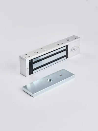 R-Lock RL-EM350-L0S - Электромагнитный замкок, 350кг, DC12/24B, цвет серебристый сатинированный алюминий RAL 7047