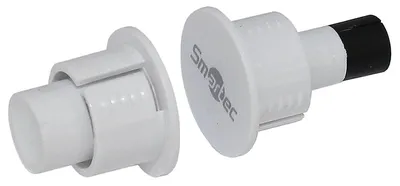 ST-DM031NC-WT - Магнитоконтактный датчик Smartec, НЗ, белый, врезной для металлических дверей, под винт, зазор 30 мм