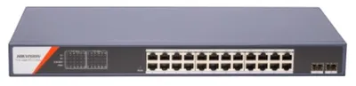 Коммутатор HIKVISION DS-3E1526P-SI-24P2F, 24×1GbE, 2×Combo SFP, PoE, управляемый