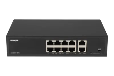 Коммутатор POWERTONE PUS-2T08L-120RM, 8×100M PoE, 2×1GbE, 120W