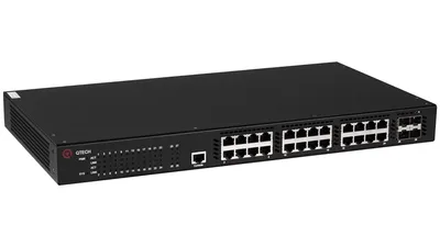 Коммутатор QTECH QSW-3310-28TX-POE-AC-AFTER_DEMO, L3, 24×1GbE PoE, 4×10GbE SFP+