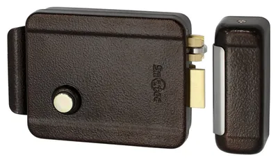 Замок Smartec ST-RL073DI-BR, электромех., накладной, НЗ, DIN, коричневый