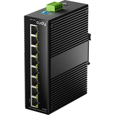 Коммутатор промышленный Cudy IG1008, 8×1GbE RJ45, Din-рейка, DC 9.6~57V