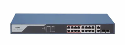 Коммутатор iFlow F-SW-EM418POE-VM, L2, 16×FE PoE, 1×GbE, PoE 230 Вт