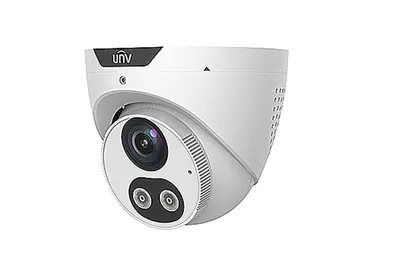 Видеокамера Uniview IP купольная, 1/2.7" 4 Мп КМОП @ 30 к/с, ИК-подсветка и тревожная подсветка видимого спектра до 30м., LightHunter 0.003 Лк @F1.6, объектив 4.0 мм, WDR, 2D/3D DNR, Ultra 265, H.265,