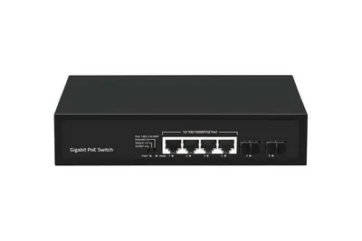 GL-SW-G005-04P(BT) - Коммутатор GIGALINK, неуправляемый, 4 PoE (802.3af/at/BT) порта 10/100/1000Мбит/с (1 порт до 60Вт, 3-4 порт до 250м cat6), 2 SFP порта 1000Мбит/с, 120Вт
