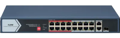 Коммутатор IFLOW F-SW-EU418POE-V/L, 16×100M PoE, 1×1GbE, 130W