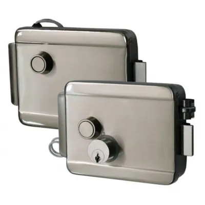 Замок Smartec ST-RL073DI-SS, накладной, НЗ, DIN, 12 В, нержавейка