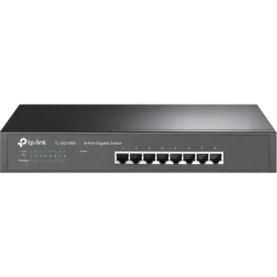 Коммутатор TP-Link TL-SG1008, неуправляемый, 8×1GbE, 1U