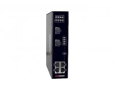 Коммутатор Hikvision DS-3T0306P, 4×100 Мбит/с PoE+ + 2×1 Гбит/с SFP, неуправляемый