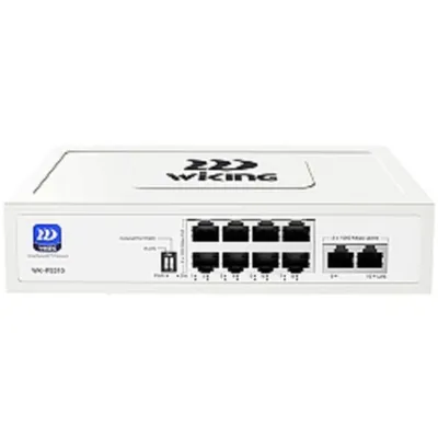 Коммутатор неуправляемый АВТОМАТ!! Wi-Tek WK-PS310 (10-портовый гигабитный: 8 портов UTP 10/100/1000 Base-T с поддержкой IEEE 802.3af/at (PoE+); 2 порта RJ45 10/100/1000Мбит/с (uplink);настольный/настенный; металл)