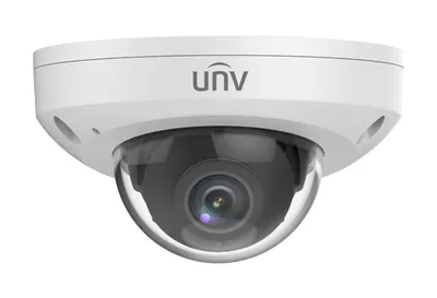 Видеокамера IP купольная антивандальная Uniview IPC314SB-ADF28K-I0 - 1/3" 4 Мп КМОП @ 30 к/с, ИК-подсветка до 30м., LightHunter 0.003 Лк @F1.6, объектив 2.8 мм