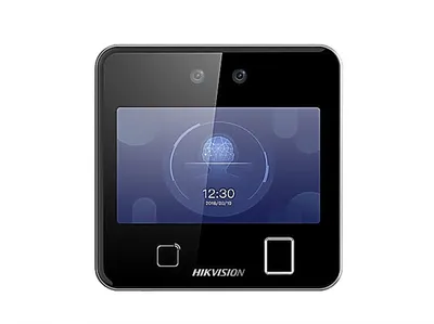 Терминал доступа Hikvision DS-K1T642MF с распознаванием лиц и считывателем Mifare карт. 4.3" TFT ; видео-интерком; RTSP, Память:6000 лиц; 5000 отпечатков пальцев; 10000 карт; 150000 событий; TCP/IP;RS485;Wiegand;USB;замок; ISAPI, E-home 5.0.Web интерфейс.