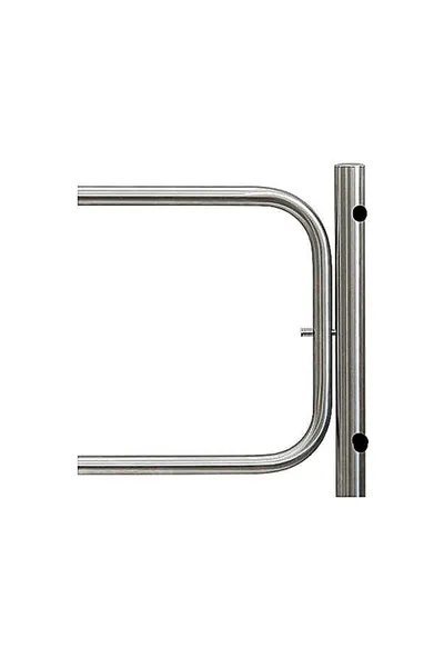 PERCo-BH02 2-15 - Стойка с отверстием под стопорный механизм поворотной секции и с 2-мя отверстиями для крепления патрубков на стороне, противоположной створке
