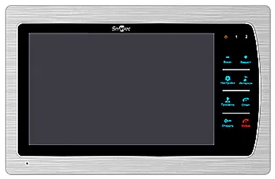 ST-MS310M-SL - Монитор видеодомофона Smartec 10", 4-х проводная линия связи, поддержка 2-х панелей вызова, 3 доп. мониторов, 2 доп. камер и охранных датчиков, фото/видео запись, SD карт памяти, встроенный блок питания, серебряный металик