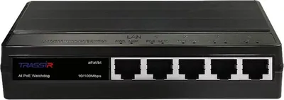 Коммутатор Trassir TR-NS1105-60-4POE, 5×GbE, 4×PoE, 60Вт