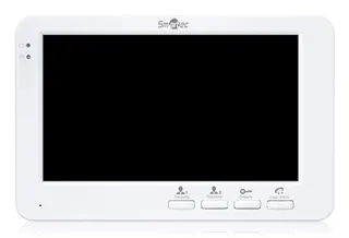 Монитор видеодомофона Smartec ST-MS107-WT - 7", 4-х проводная линия связи, поддержка 2-х панелей вызова, встроенный блок питания, белый.